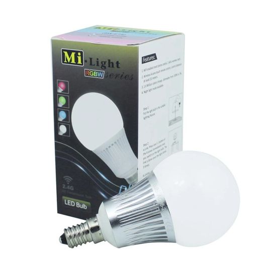 Milight RGBW Led lamp set met Wifi module 5 watt E14 fitting