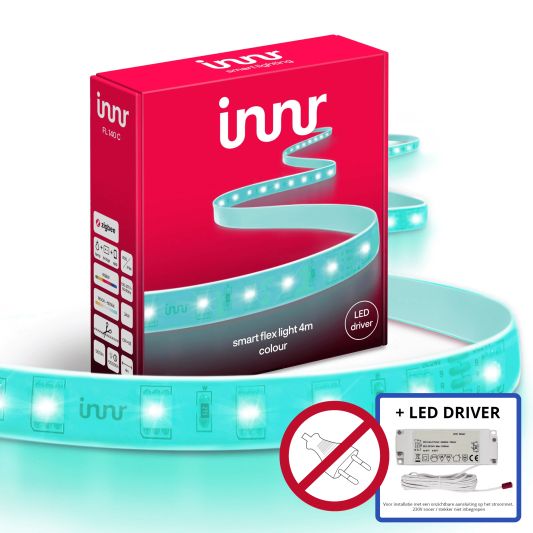 Flexibele led strip White and Color - 4 meter lang - slimme ledstrip van Innr - bediening via Hue app