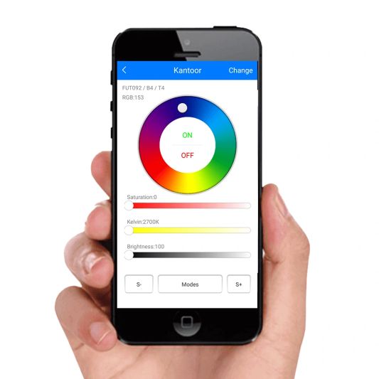 Milight starterspakket 7: 3x GU10 RGBWW Wifi spot met Wifi module Ibox2