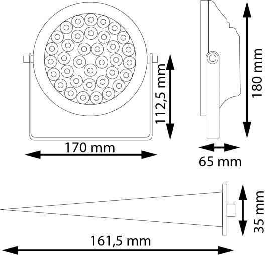 Milight WIFI Led tuinspot RGBWW - 25 Watt