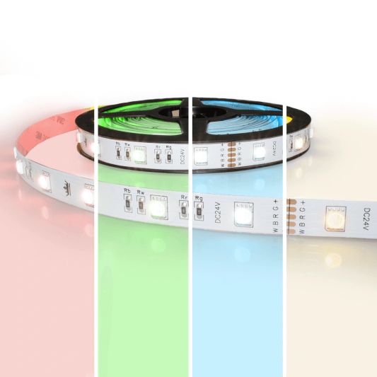 RGBW basic led strip per meter inclusief controller en voeding 11-20 meter