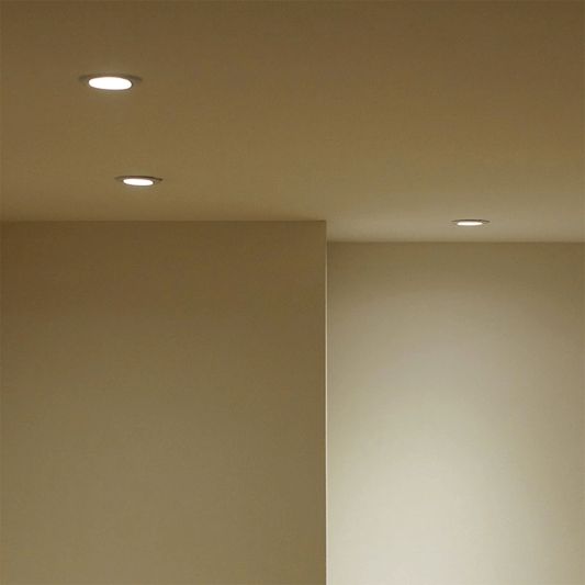 Set van 3 extra platte led inbouwspots van Innr - Slimme led spots Warm Wit - Bediening via de Hue app