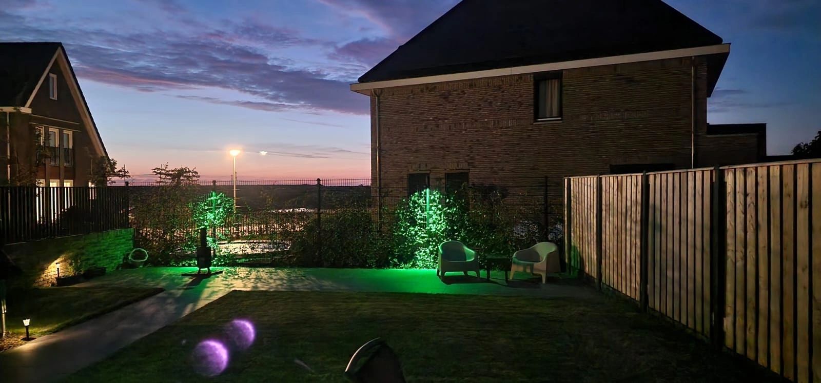 Zwarte wandlamp voor buiten met Zigbee GU10 spot - Recht